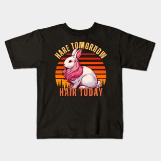 Hair stylist rabbit for barber Kids T-Shirt